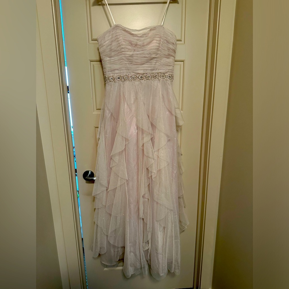 Le Chateau Sparkling Mauve Evening Gown